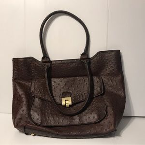 London fog Leather tote bag brown